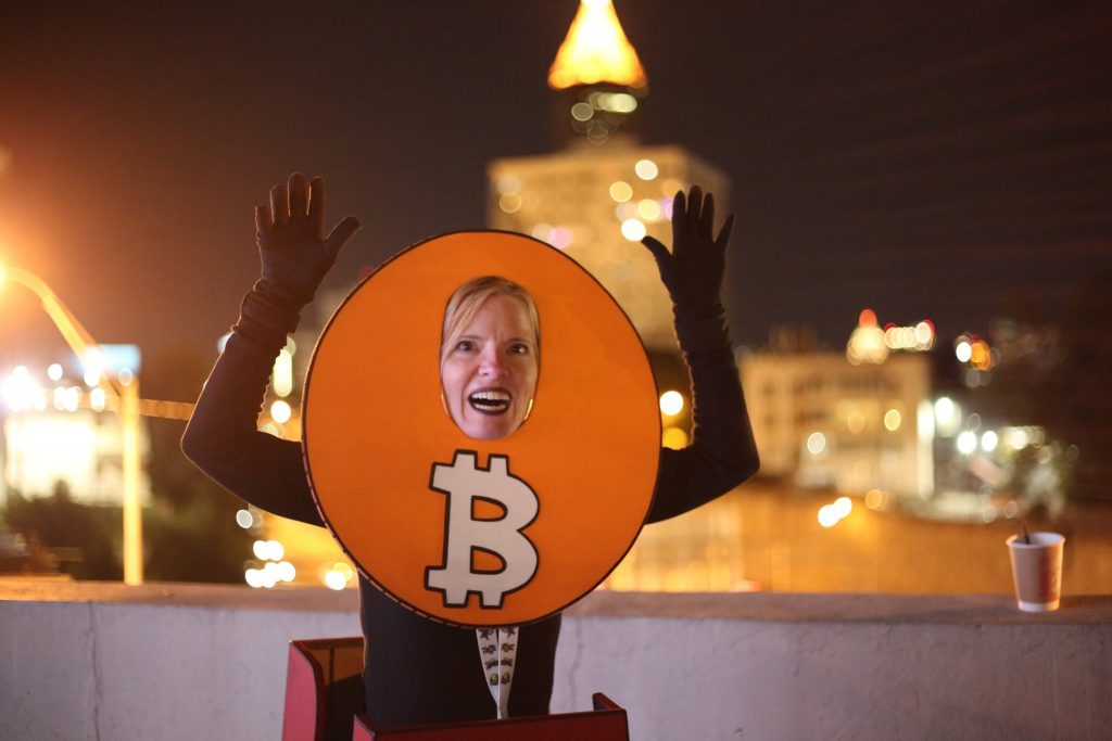Bitcoin Rollercoaster Meme at Dragon Con 2019